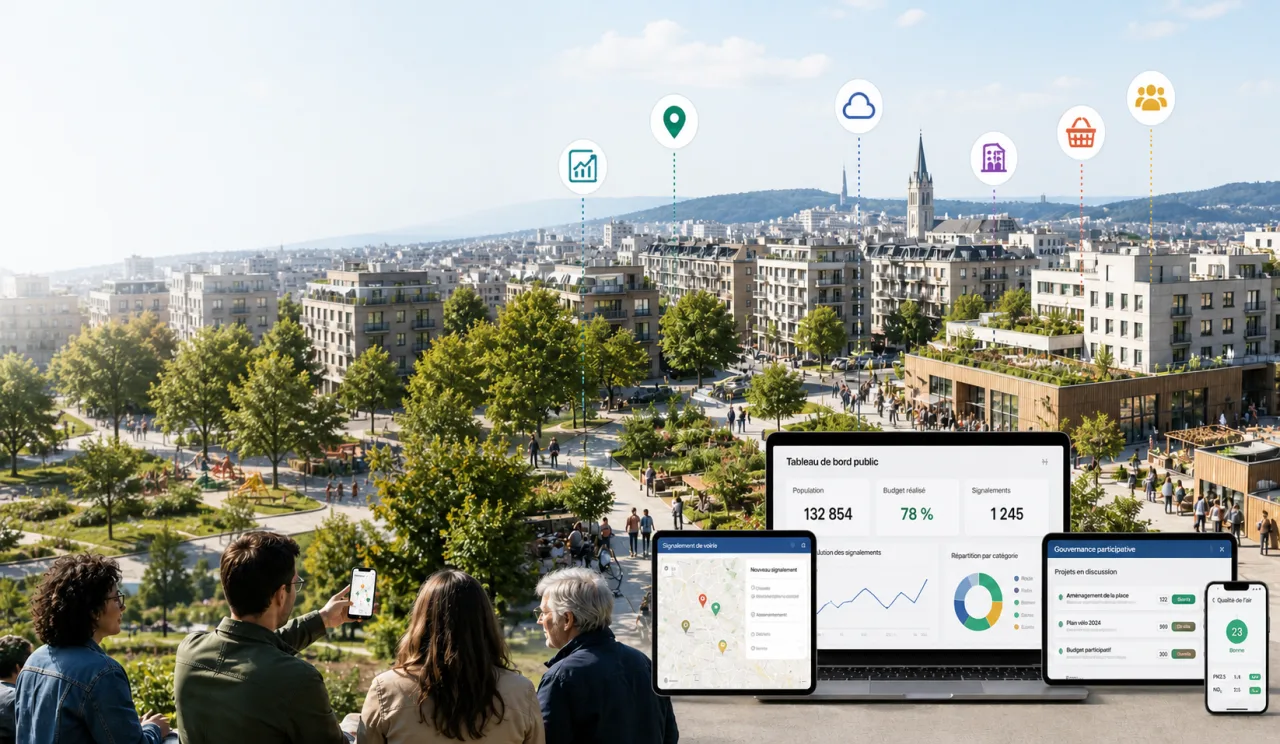 Des logiciels libres pour des villes plus transparentes — vue urbaine