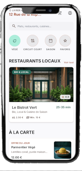 Application citoyenne — restaurants locaux